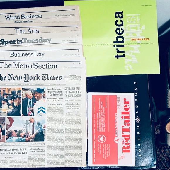 Tuesday, September 11, 2001 edition of The New York Times - Picture 3 of 6